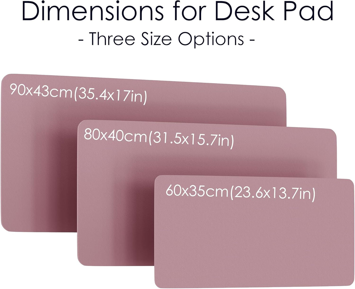 Leather Desk Pad Protector, Waterproof Mouse Pad, PU Desk Mat, Office Desk Cover, Desk Writing Mat for Office/Home/Work/Cubicle (Purple/Pink) 23.7X13.8 In